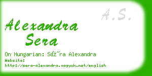 alexandra sera business card